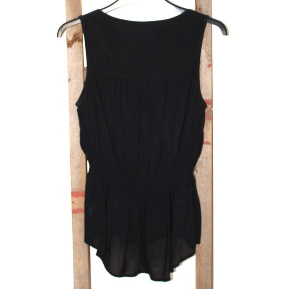 a.n.a. A New Approach Smocked Crochet Tank Top Blouse - Picture 3 of 13